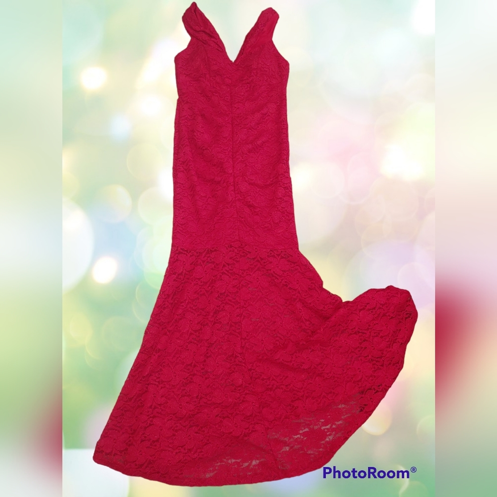 La Scala formal lace lined dress ladies juniors L